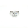 GIA Certified 3 Carat Oval Cut Lab Grown CVD Diamond Solitaire Engagement Ring in 14K White Gold