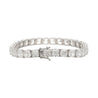 GIA Certified 31 Carat Cushion Lab Diamond Tennis Bracelet 18K White Gold