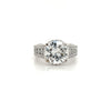 GIA Certified 3.02ct, G Color, I1 Clarity, Diamond With Hidden Diamond Halo 18k White Gold Ring