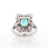 GIA Certified 3.07 Carat Colombian Emerald & Diamond Platinum Ballerina Ring