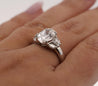 GIA Certified 4 Carat TW Oval Lab Grown Diamond Platinum Engagement Ring