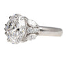 GIA Certified 4 Carat TW Oval Lab Grown Diamond Platinum Engagement Ring