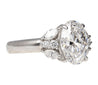 GIA Certified 4 Carat TW Oval Lab Grown Diamond Platinum Engagement Ring