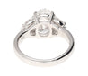 GIA Certified 3.23 Carat TW Oval Lab Grown Diamond Platinum Engagement Ring