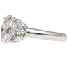 GIA Certified 4 Carat TW Oval Lab Grown Diamond Platinum Engagement Ring