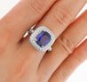 GIA Certified 3.25 Carat No Heat Color Change Blue Sapphire Ring