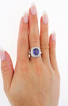 GIA Certified 3.25 Carat No Heat Color Change Blue Sapphire Ring