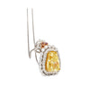 GIA Certified 3.28 Carat Fancy Intense Yellow Shield Kite Cut Natural Diamond Pendant Necklace-Necklace-ASSAY