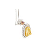 GIA Certified 3.28 Carat Fancy Intense Yellow Shield Kite Cut Natural Diamond Pendant Necklace-Necklace-ASSAY