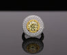 GIA Certified 3.3 Carat Fancy Intense Yellow Flawless Round Diamond Ring