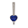 GIA Certified 3.5 Carat Heart Blue Sri Lanka Sapphire Diamond 18K Drop Pendant