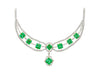 GIA Certified 46.45 Carat Emerald and Diamond Chandelier Necklace