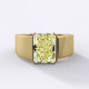 GIA Certified 4.12 Carat Fancy Yellow Radiant Cut Diamond Solitaire Unisex Ring