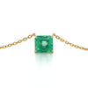 GIA Certified 4.38 Carat Colombian Emerald in 18K Gold Floating Connecting Necklace