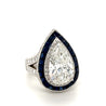 GIA Certified 4.48 Carat Pear Shape, H/SI2, Diamond Ring - Rings