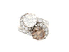 GIA Certified 4.75 Carat TW Fancy Brown and White Diamond Toi Et Moi Bypass Ring in Platinum