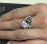 GIA Certified 4.75 Carat TW Fancy Brown and White Diamond Toi Et Moi Bypass Ring in Platinum-Rings-ASSAY