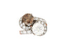 GIA Certified 4.75 Carat TW Fancy Brown and White Diamond Toi Et Moi Bypass Ring in Platinum-Rings-ASSAY