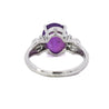 GIA Certified 5.32 Carat Purple Star Sapphire and Diamond Ring, Platinum