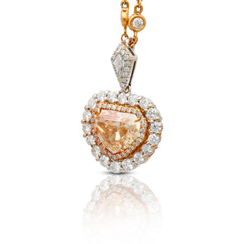 GIA Certified 5.78ct Color Shield Cut Diamond Pendant Necklace – Assay Jewelers