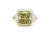 GIA Zertifiziert 6,07 Karat Radiant Cut Fancy Brownish Greenish Yellow Diamond Ring