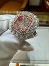 GIA Certified 6.53 Carat Fancy Pink-Brown & White Diamond Ring