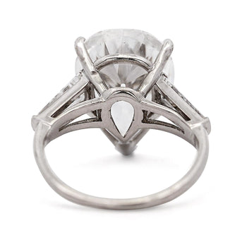 GIA Certified 7.03 Carat Pear Cut F/SI2 Diamond Platinum 3 Stone Ring – Assay Jewelers