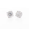 GIA Certified 8.02 Carat TW Natural Round Cut Diamond Stud Earrings