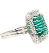 GIA Certified 8.17 Carat Tourmaline and Diamond Halo Square Shape Platinum Ring