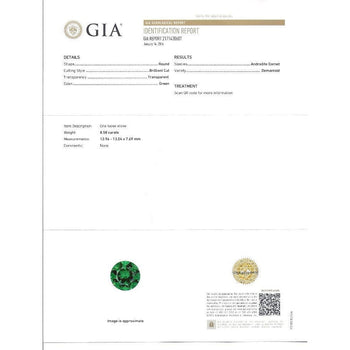 GIA Certified 8.58 Carat Demantoid Pendant Necklace in 18K White Gold – Assay Jewelers