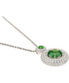 GIA Certified 8.58 Carat Demantoid Pendant Necklace in 18K White Gold