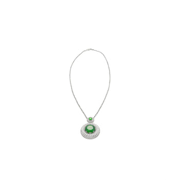 GIA Certified 8.58 Carat Demantoid Pendant Necklace in 18K White Gold – Assay Jewelers