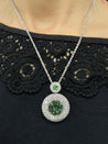 GIA Certified 8.58 Carat Demantoid Pendant Necklace in 18K White Gold