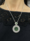 GIA Certified 8.58 Carat Demantoid Pendant Necklace in 18K White Gold