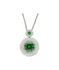 GIA Certified 8.58 Carat Demantoid Pendant Necklace in 18K White Gold