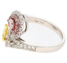 GIA Certified Fancy Intense Yellow & Fancy Light Pink Diamond Toi Et Moi Ring in 18K White Gold-Rings-ASSAY