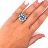 GIA Certified Oval Cut 9.5 Carat Natural Aquamarine Vintage Retro Ring-Semi Precious Jewelry-ASSAY