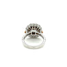 GIA Certified Radiant Cut Fancy Dark Brown Pink Diamond and Diamond Halo Wide Frame Ring in 18K White Gold-Rings-ASSAY