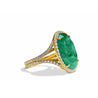 10 Carat GIA certified Oval Cut Emerald set in 18k solid gold ring - ASSAY