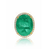 GIA certified 10 Carat Oval Cut Emerald set in 18k solid gold ring