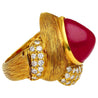 GRS Cert. 13.86 Carat No Heat Ruby Eiseman Signed Vintage Ring