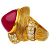 GRS Cert. 13.86 Carat No Heat Ruby Eiseman Signed Vintage Ring