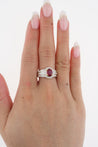 GRS Certified 1.37 Carat Burma Pigeon Blood Ruby & Diamond Ring in 18K Gold