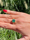 GRS Certified 2.09 Carat Natural Colombian Emerald Set in 18k Solid Gold Ring