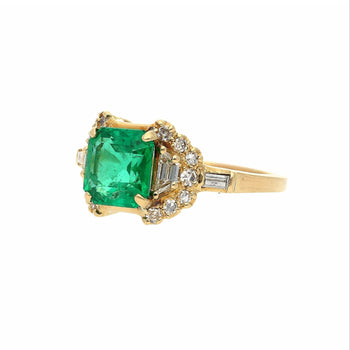 GRS Certified 2.09 Carat Natural Colombian Emerald Set in 18k Solid Gold Ring – Assay Jewelers