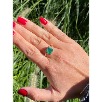 GRS Certified 2.09 Carat Natural Colombian Emerald Set in 18k Solid Gold Ring – Assay Jewelers