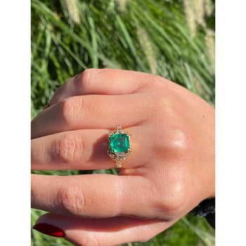 GRS Certified 2.09 Carat Natural Colombian Emerald Set in 18k Solid Gold Ring – Assay Jewelers