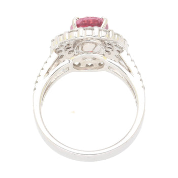 GRS Certified 2.33ct Pink Sapphire Diamond Ring 18KWhite Gold – Assay Jewelers