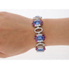 GRS Certified 41.17 CTTW Sri Lanka No Heat Blue Sapphire Bracelet with Diamond & Ruby in 18K White Gold-Bracelet-ASSAY