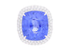 GRS Certified 50.11 Carat Cushion No Heat Sri Lanka Blue Sapphire Ring